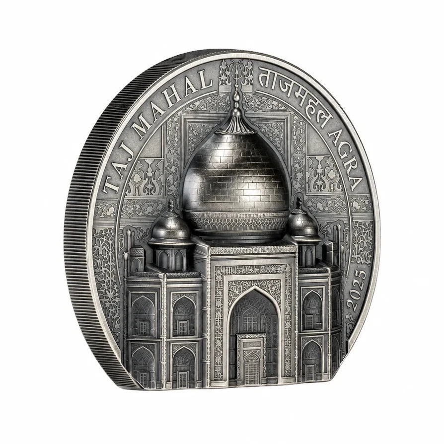 Taj Mahal Historical Monuments Silver 5 oz (ounce) coin