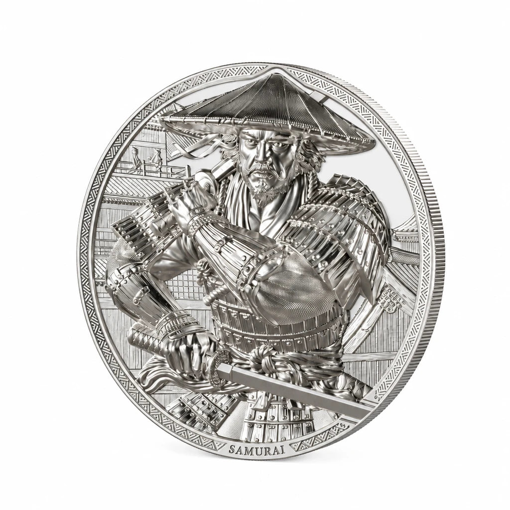Samurai Warriors Silver 5 oz (ounce) coin