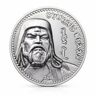 Chinggis Khaan Silver 1 oz (ounce) coin