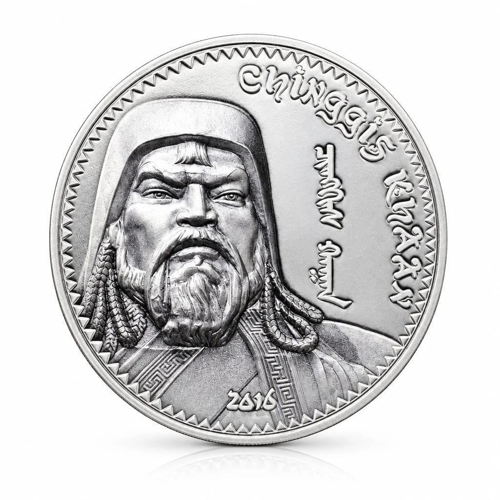 Chinggis Khaan Silver 1 oz (ounce) coin