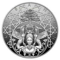 Grand Lebanon 100th Anniversary Silver 2 oz (ounce) coin