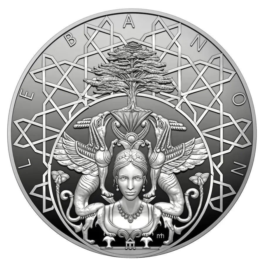Grand Lebanon 100th Anniversary Silver 2 oz (ounce) coin Le Grand Mint