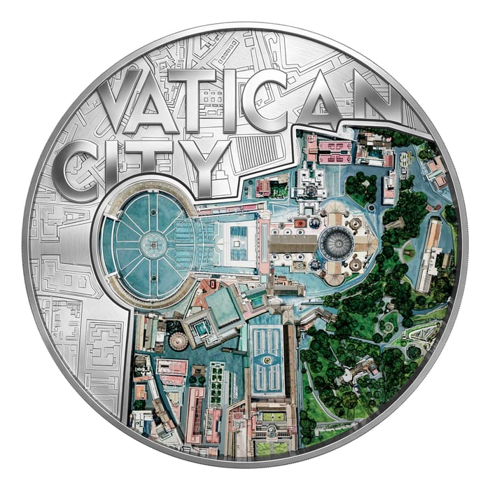 The View from Above: Vatican City Silver 2 oz (ounce) coin