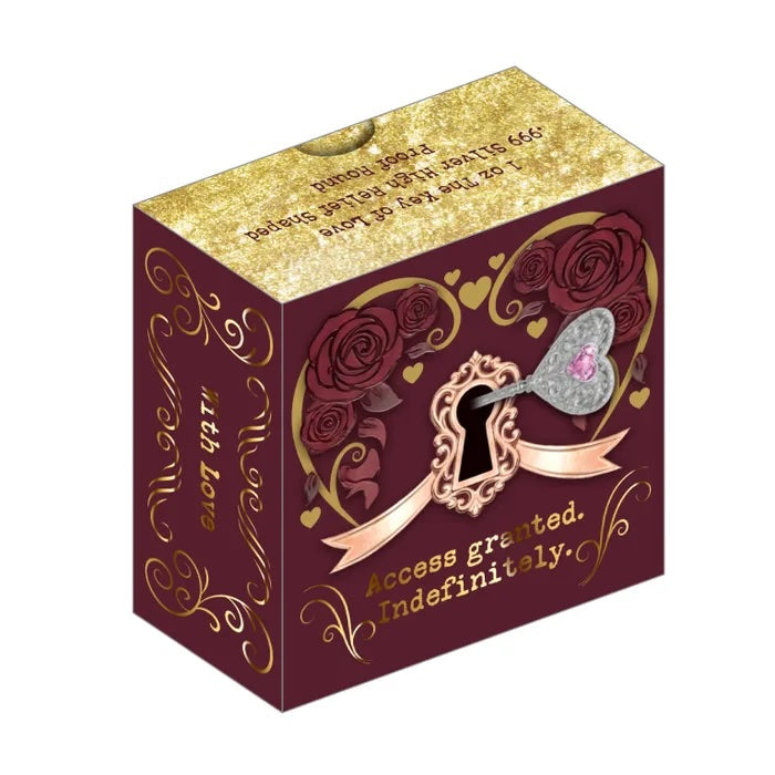 Key of Love High Relief Silver 1 oz (ounce)