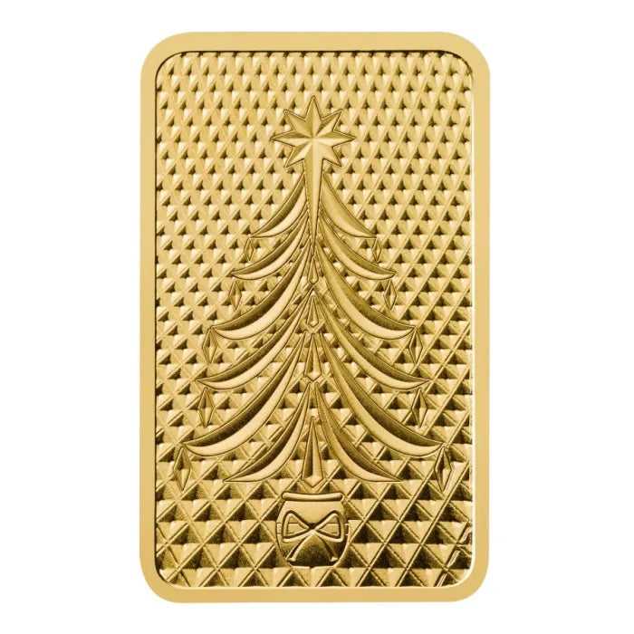Great Britain Royal Mint Merry Christmas Gold 1 gram Bar