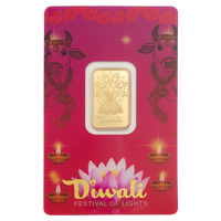 PAMP Suisse Diwali Lakshmi and Sacred Cow Gold 5 gram Bar