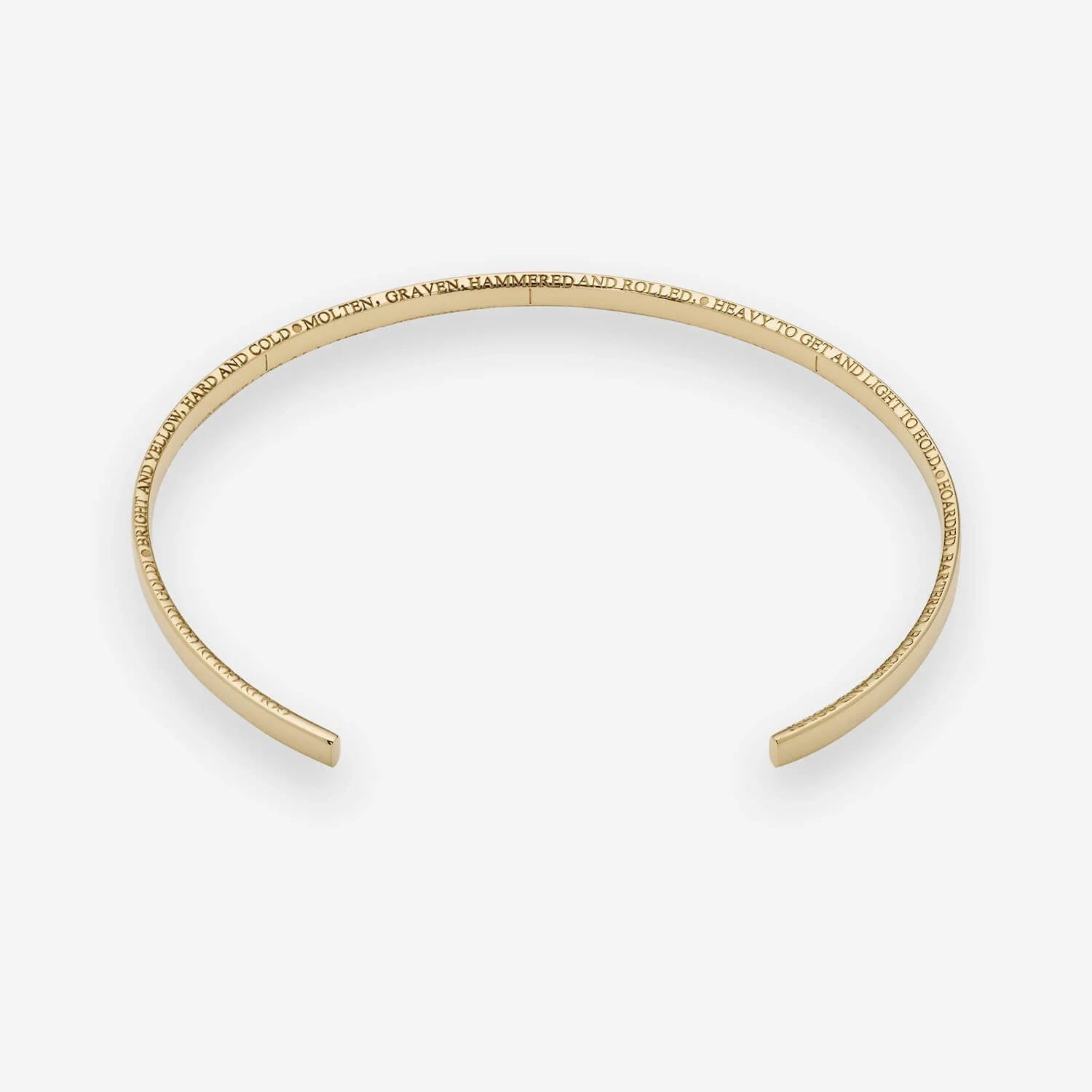 886 Fine Poem Cuff Bracelet in 18ct Yellow Gold