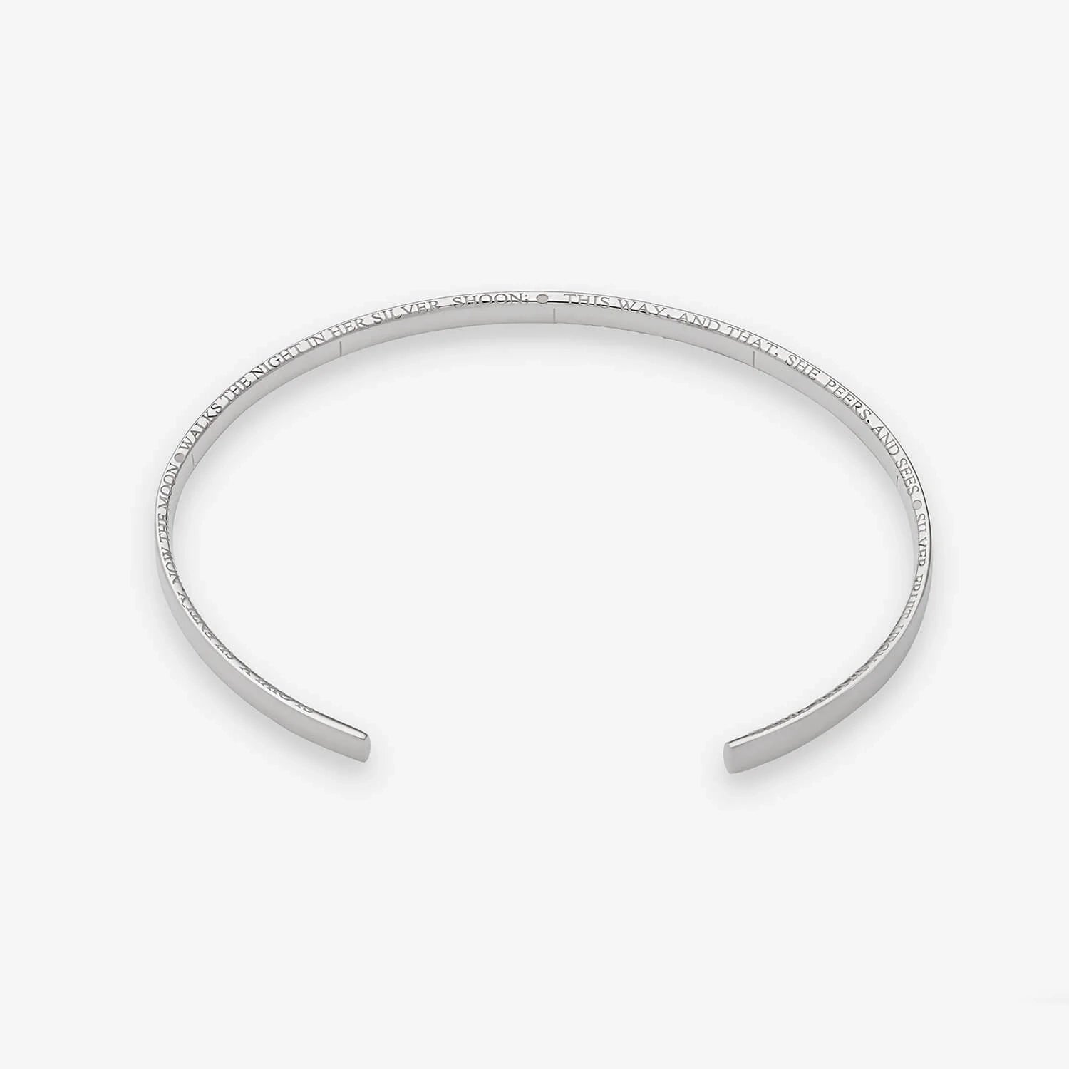 886 Fine Poem Cuff Bracelet in Sterling Silver