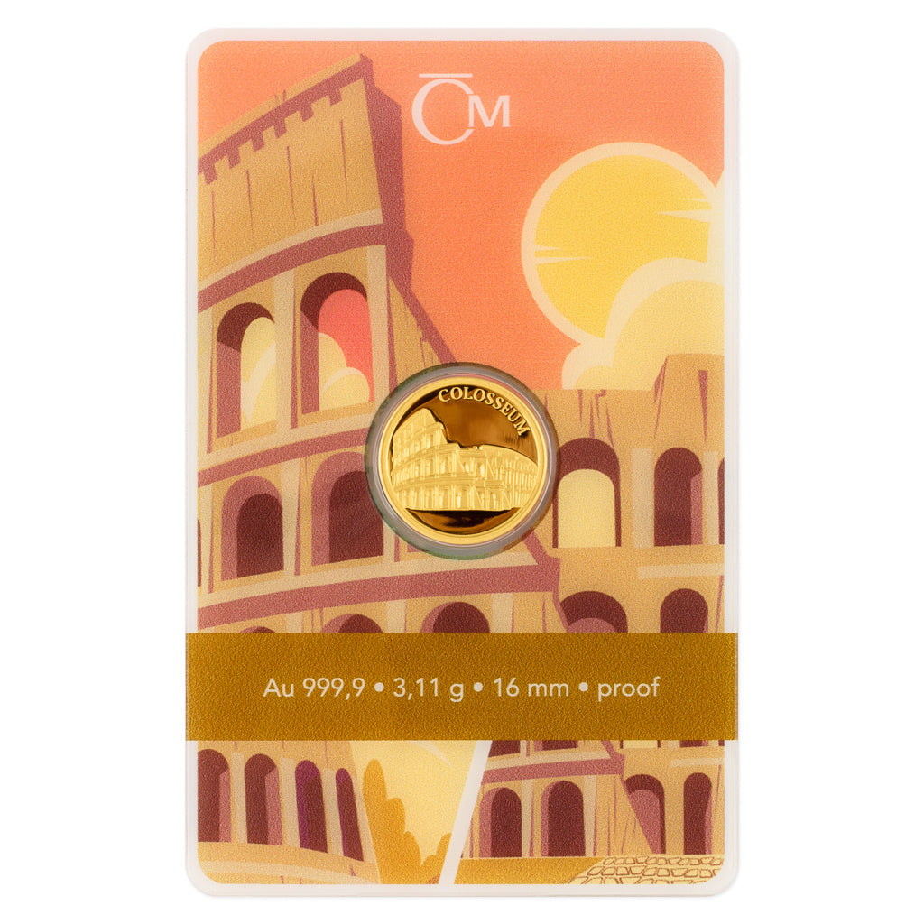 Seven Wonders of the World: Colosseum proof Gold 1/10 oz (ounce) Bar