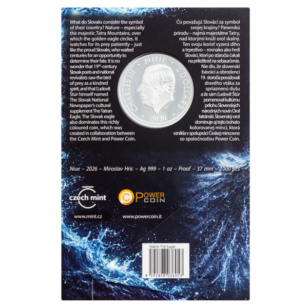 Slovak Eagle 2026 Color Proof Silver 1 oz (ounce) coin