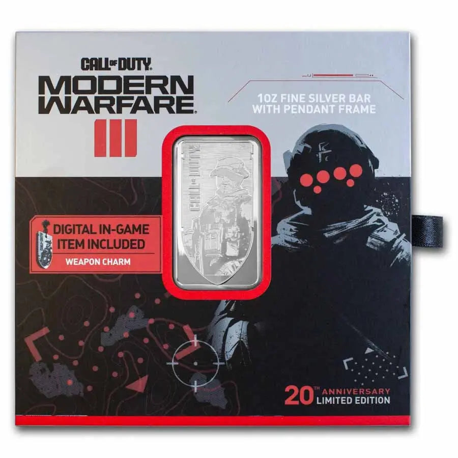 PAMP Suisse Call of Duty MWIII Proof-Like Silver 1 oz (ounce) Bar PAMP Suisse