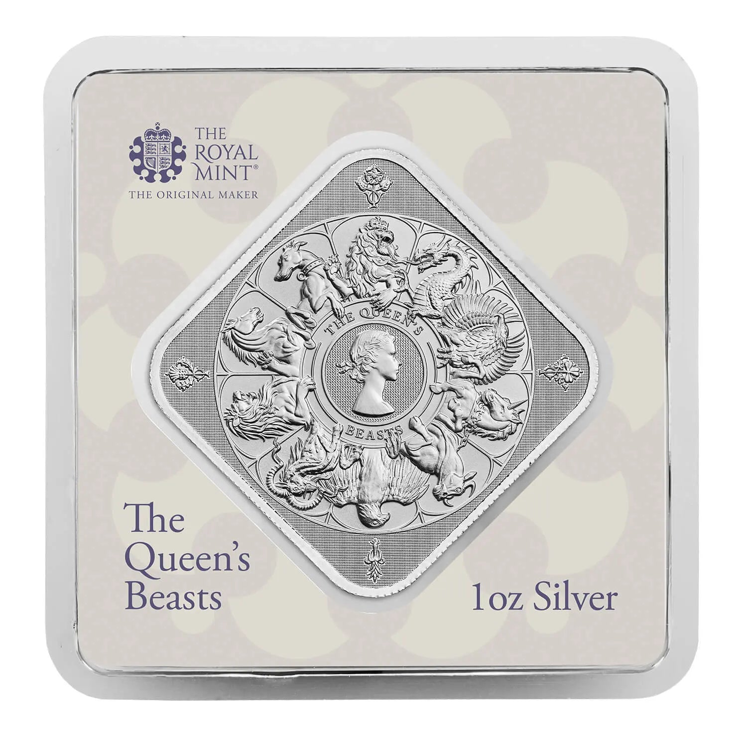 Great Britain Queen's Beasts Completer 2025 Silver 1 oz (ounce) Bar in TEP The Royal Mint