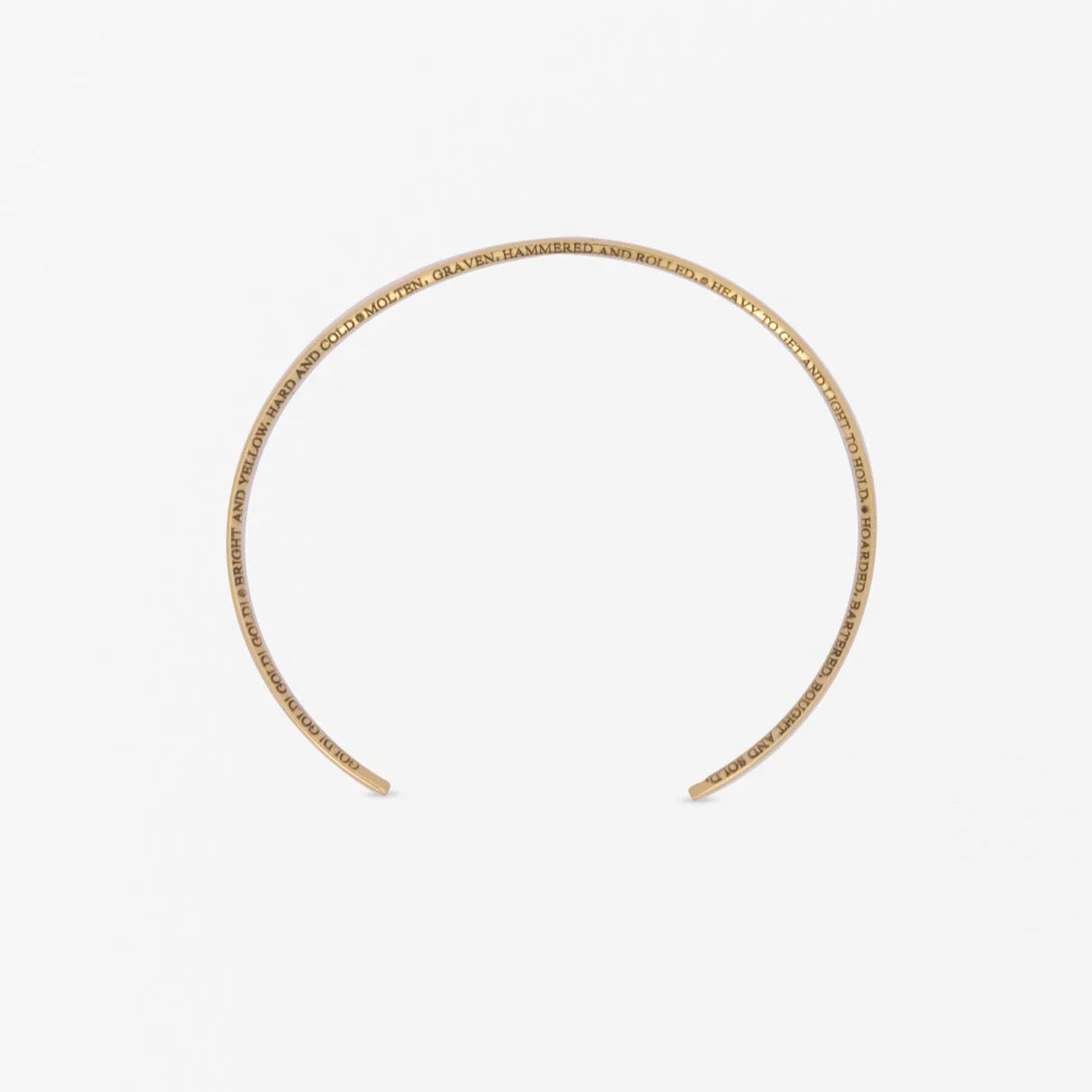 886 Fine Poem Cuff Bracelet in 18ct Yellow Gold