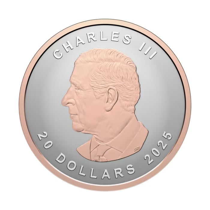Canada Maple Leaf Rose Gold Plated Reverse Proof Silver 1 oz (ounce) coin
