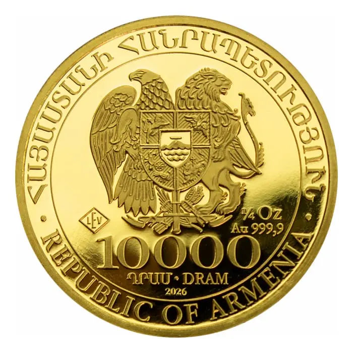 Armenia Noah's Ark Gold 1/4 oz (ounce) coin Geiger Edelmetalle
