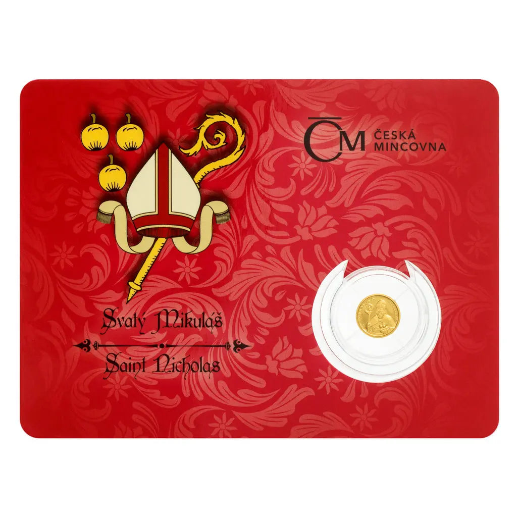Saint Nicholas proof Gold 1/2 gram coin The Czech Mint