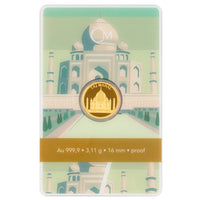 Seven Wonders of the World: Taj Mahal proof Gold 1/10 oz (ounce) Bar