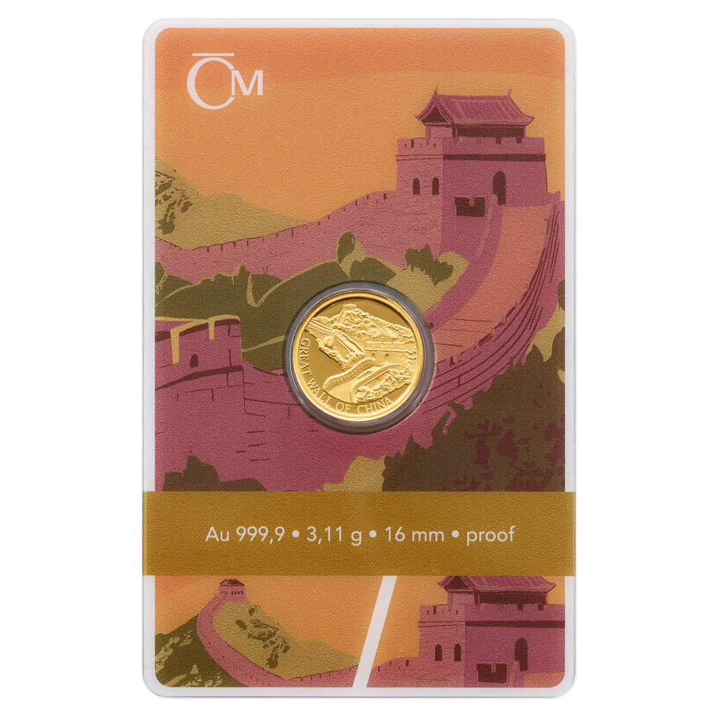 Seven Wonders of the World: Great wall of China proof Gold 1/10 oz (ounce) Bar