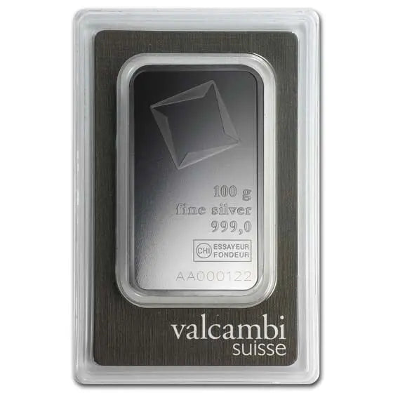 Valcambi Silver 100 gram Valcambi Suisse