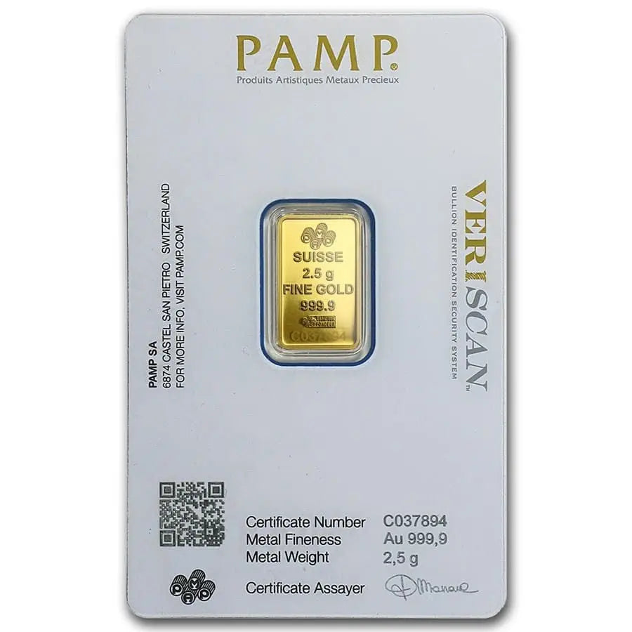 PAMP Suisse Gold 2.5 gram PAMP Suisse