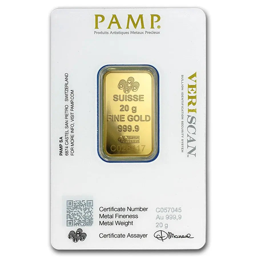 PAMP Suisse Gold 20 gram PAMP Suisse
