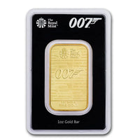 James Bond 007 "No Time To Die" Gold 1 oz (ounce) Bar