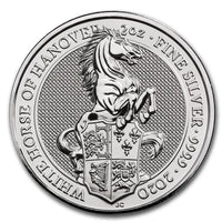 Great Britain Queen's White Horse Silver 2 oz (ounce) coin