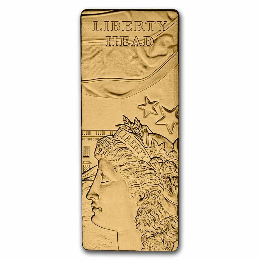 Barbados The Lady Liberty Silver 4 oz (ounce) Gold-Gilded