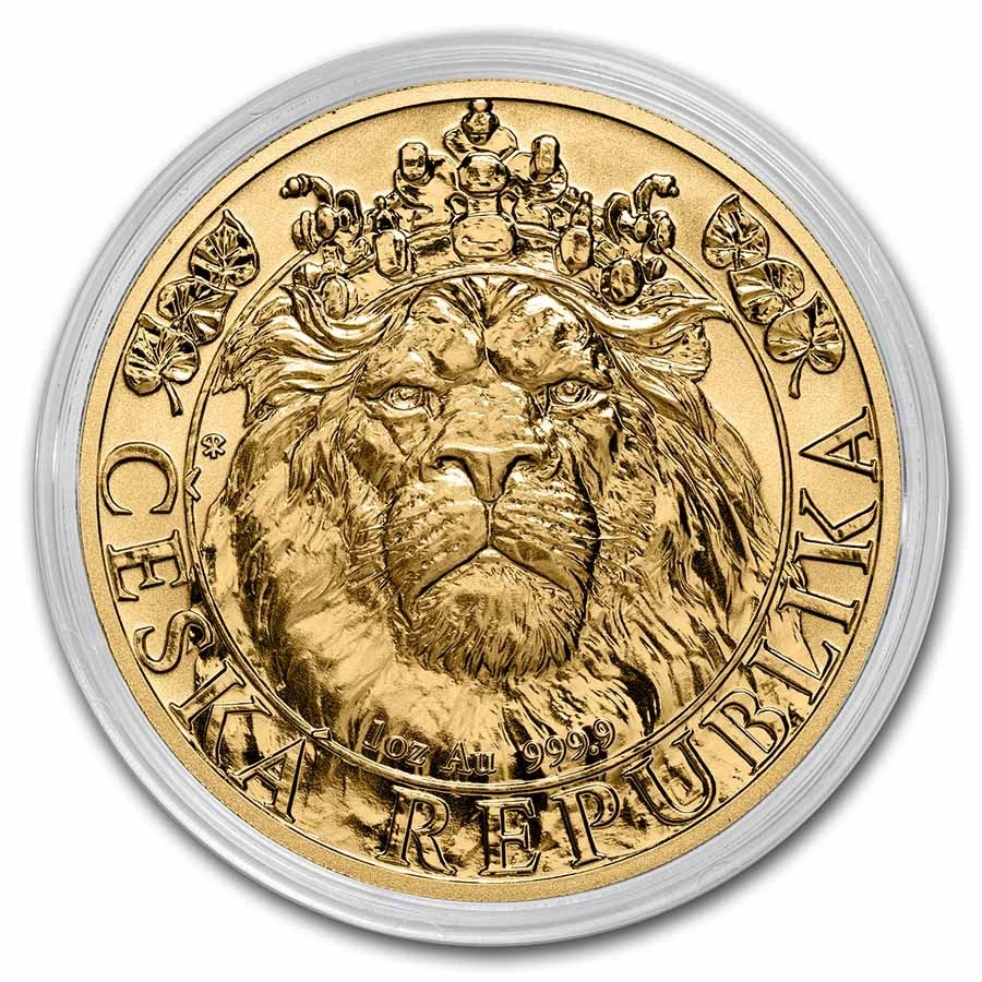 Czech Lion Gold 1 oz (ounce) coin Reverse Proof