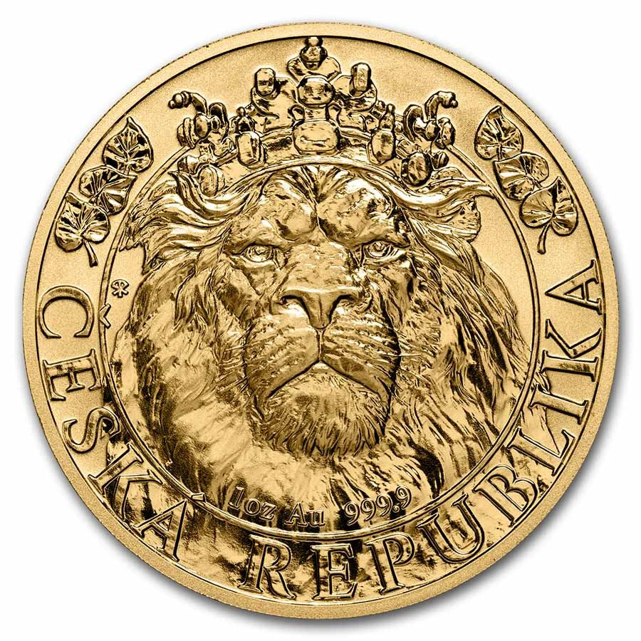 Czech Lion Gold 1 oz (ounce) coin Reverse Proof