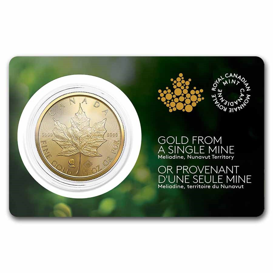 Canada Maple Leaf Gold 1 oz (ounce) Single-Sourced Mine