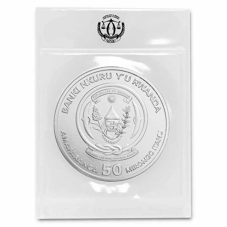 Rwanda Lunar Tiger Silver 1 oz (ounce)