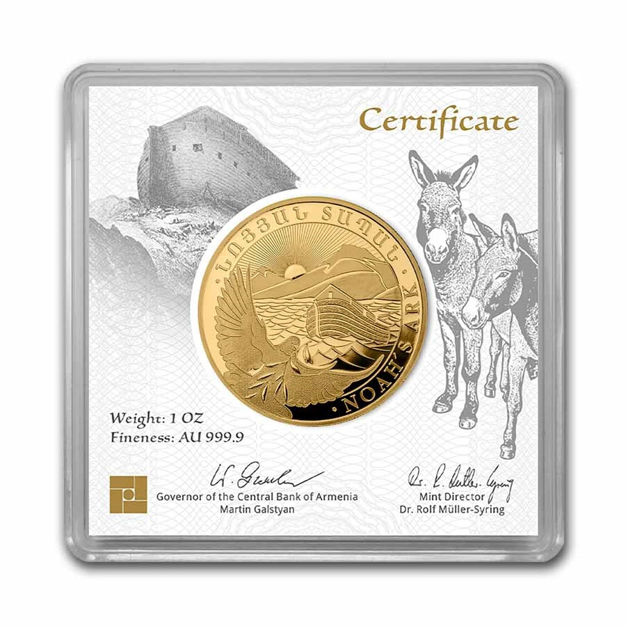 Armenia Gold 1 oz (ounce) Noah's Ark