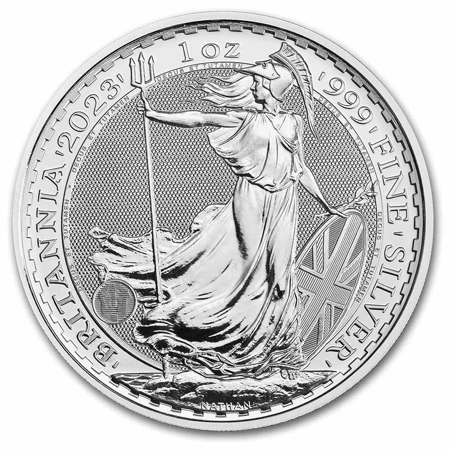 Great Britain Britannia King Charles Silver 1 oz (ounce) coin