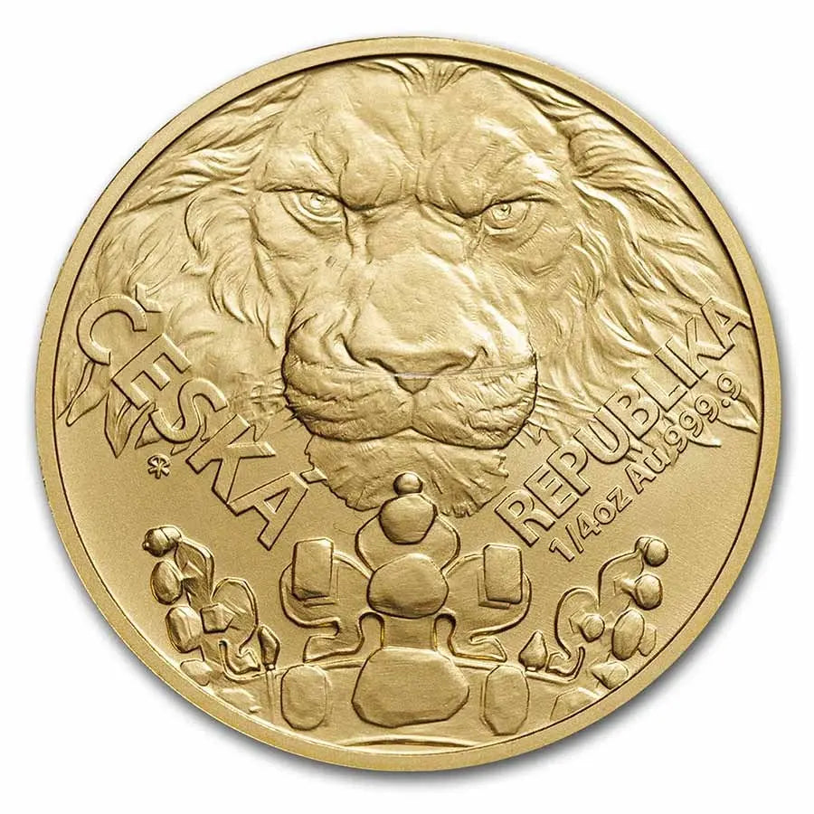 Czech Lion 2023 Gold 1/4 oz (ounce) coin The Czech Mint