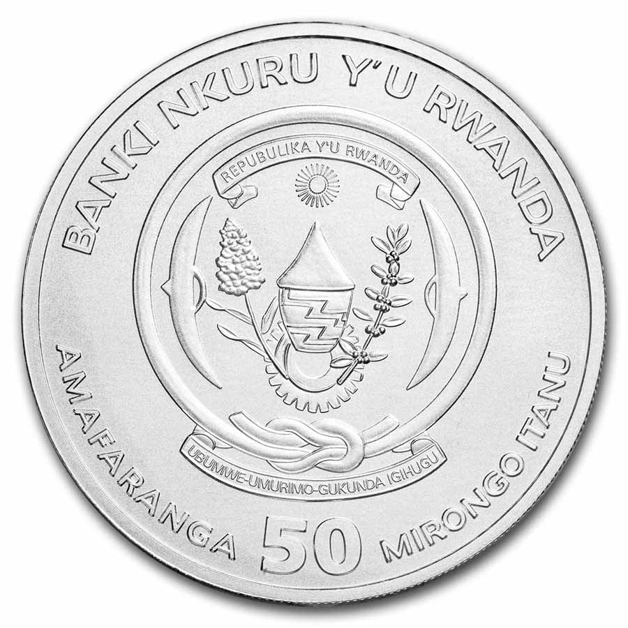 Rwanda Lunar Rabbit Silver 1 oz (ounce)