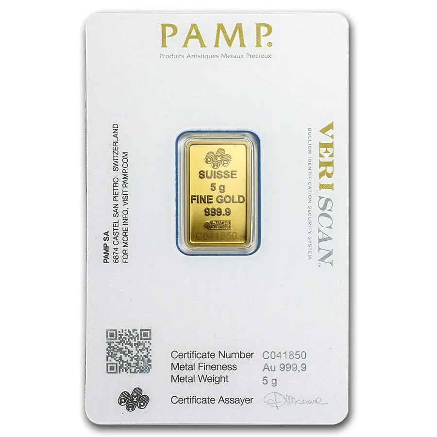 PAMP Suisse Gold 5 gram PAMP Suisse