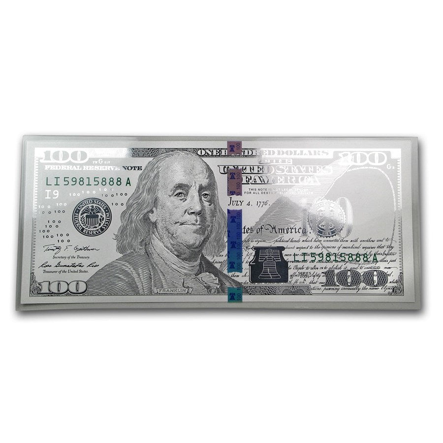 Benjamin Franklin $100 Replica Silver 5 gram