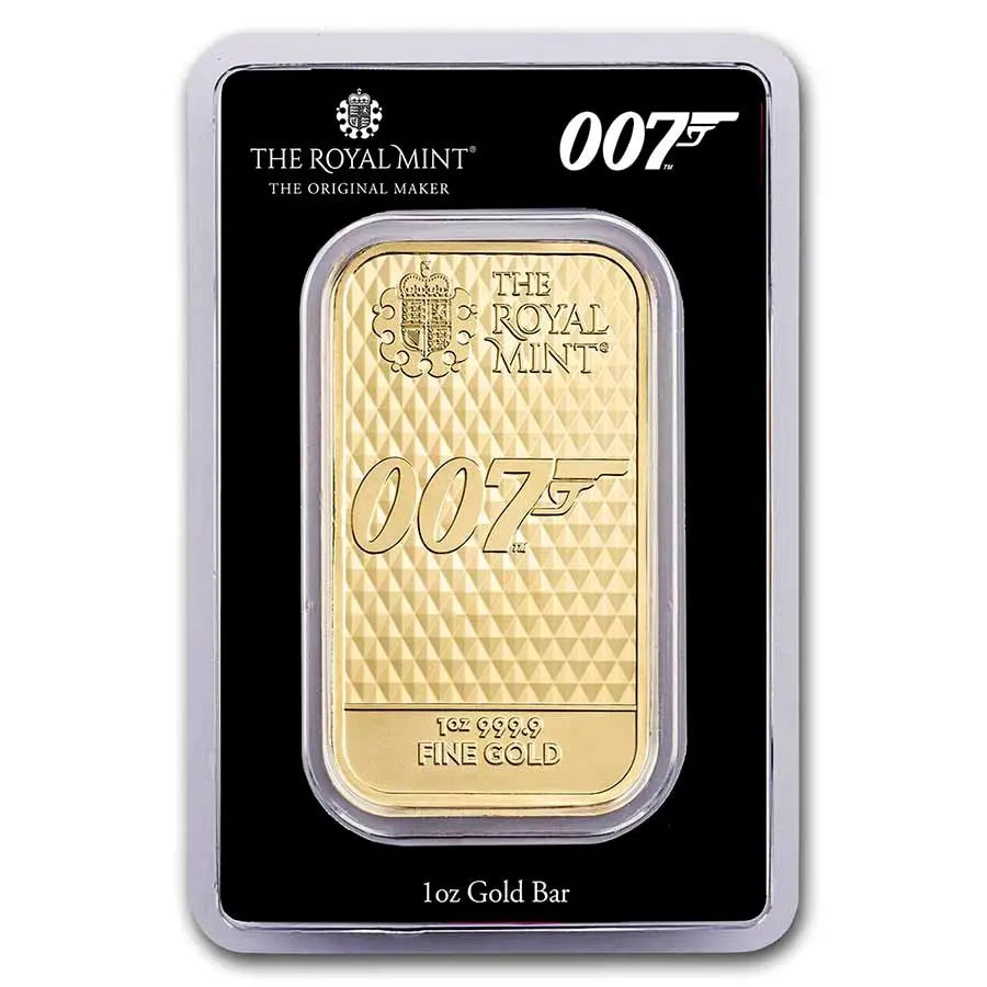 James Bond 007 "Diamonds Are Forever" Gold 1 oz (ounce) Bar The Royal Mint
